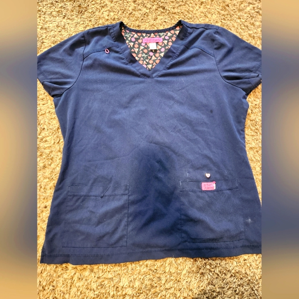 Navy Scrub Top
